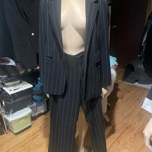 Yansi Fugel Black Pinstripe women’s Suit